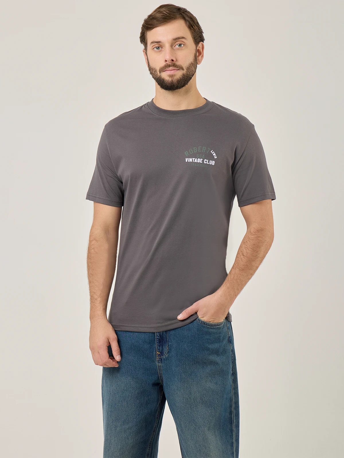 POLO MANGA CORTA ALGODÓN HOMBRE ROBERT LEWIS VINTAGE - 1