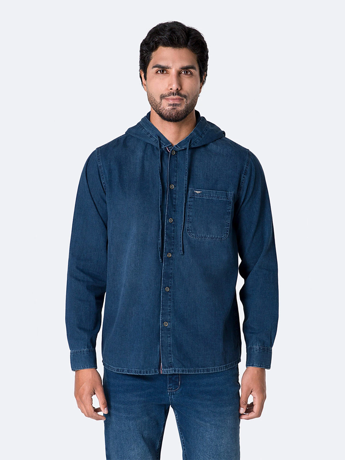 CAMISA MANGA LARGA HOMBRE PIONIER DENIM KRAATOS - 1