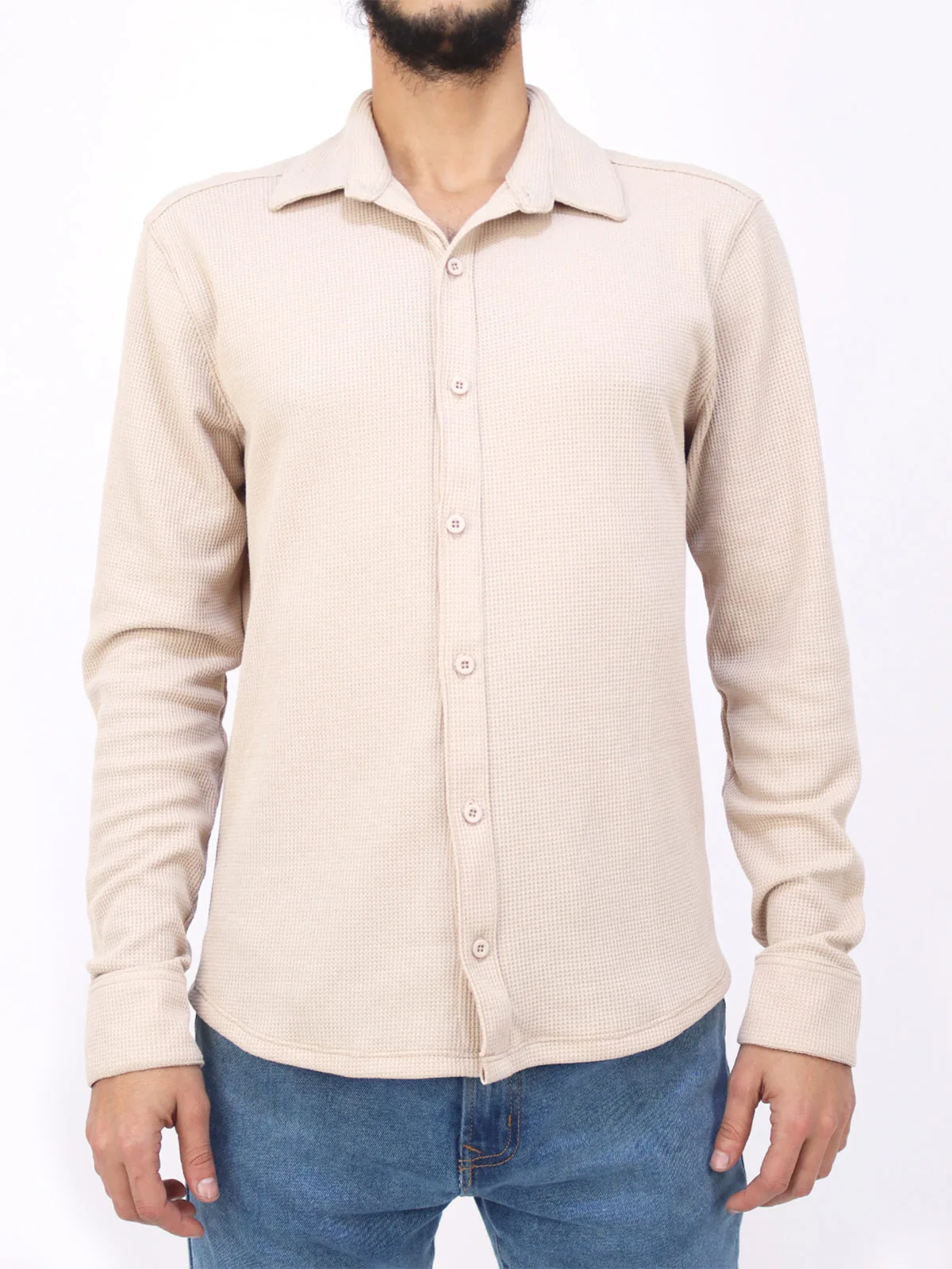 CAMISA MANGA LARGA HOMBRE KAYRA MAN WAFLE - 1