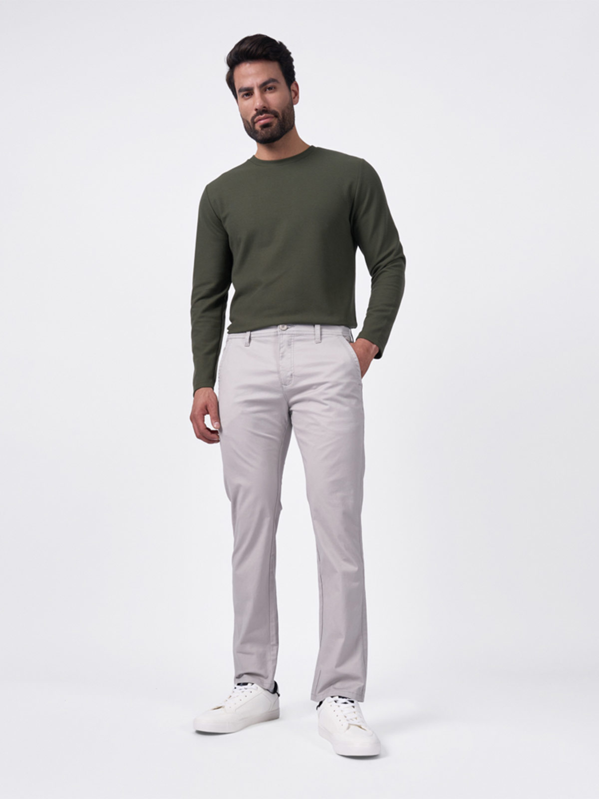 PANTALON CHINO SLIM HOMBRE BRONCO BEIGE - 1