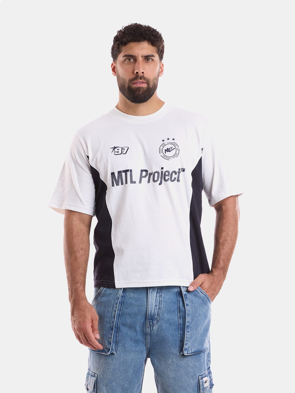POLO BOXY FIT MANGA CORTA HOMBRE METAL JEANS VICO - 1