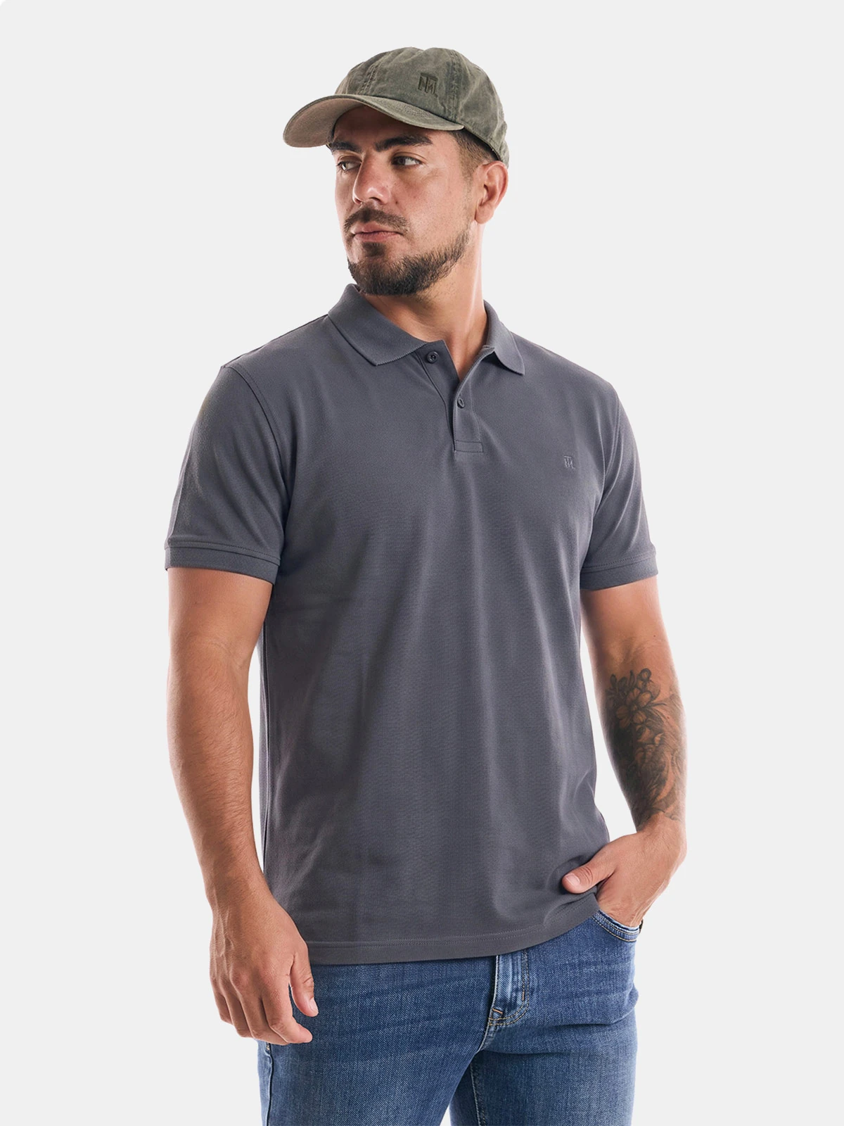 POLO CAMISERO REGULAR FIT HOMBRE METAL JEANS HUNT - 1