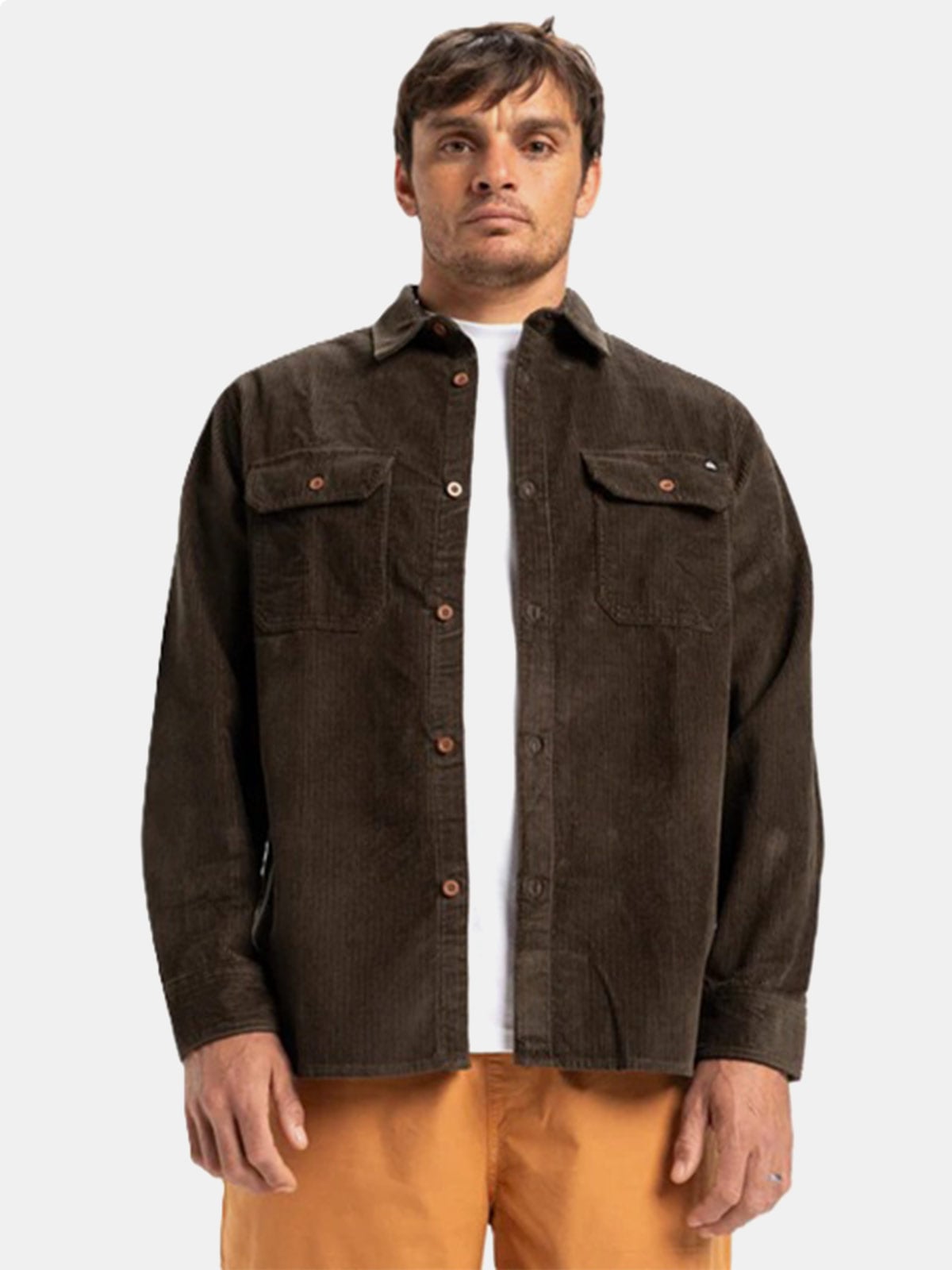 CAMISA MANGA LARGA HOMBRE QUIKSILVER MARRÓN VENTURE - 1