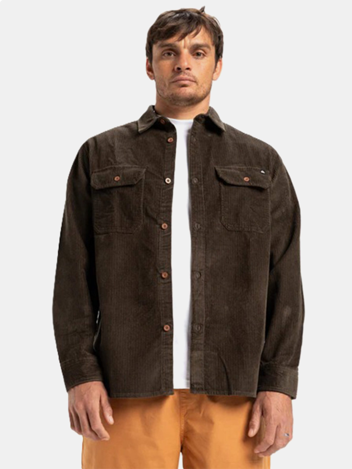 CAMISA MANGA LARGA HOMBRE QUIKSILVER MARRÓN VENTURE - 1