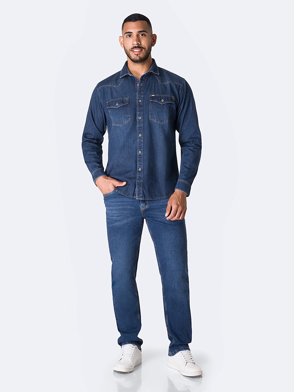 CAMISA REGULAR FIT MANGA LARGA HOMBRE PIONIER - 4