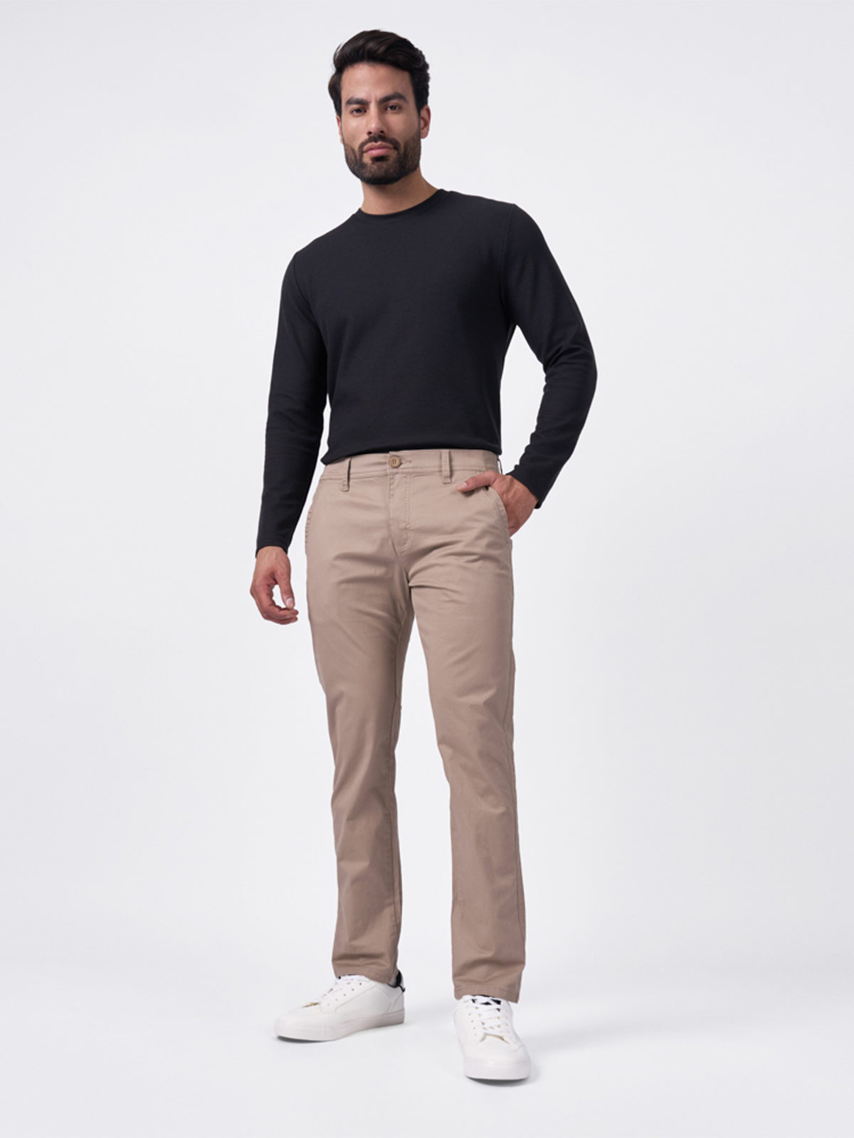 PANTALON CHINO SLIM HOMBRE BRONCO BEIGE - 1