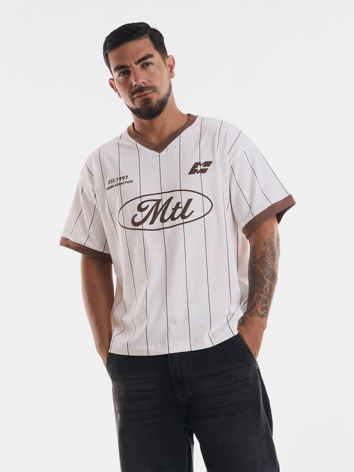 POLO BOXY FIT MANGA CORTA HOMBRE METAL JEANS ONE - 1