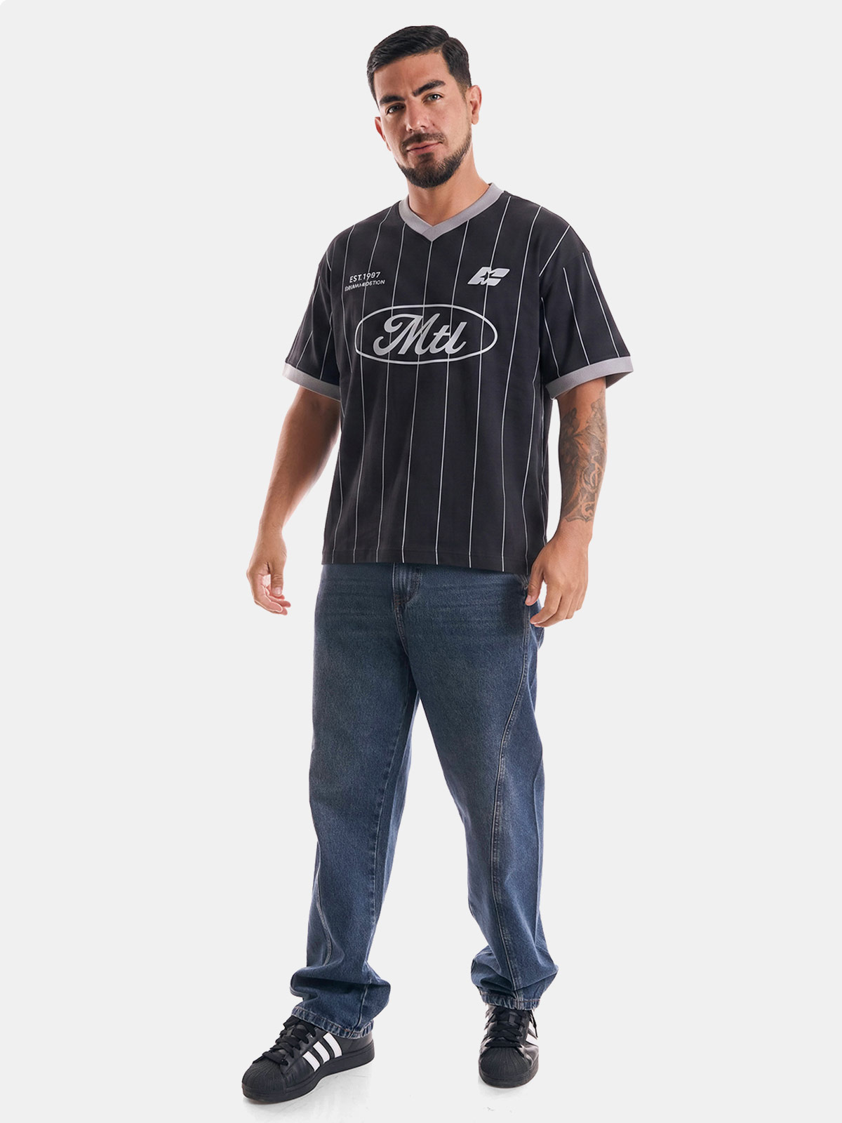 POLO BOXY FIT MANGA CORTA HOMBRE METAL JEANS ONE - 3