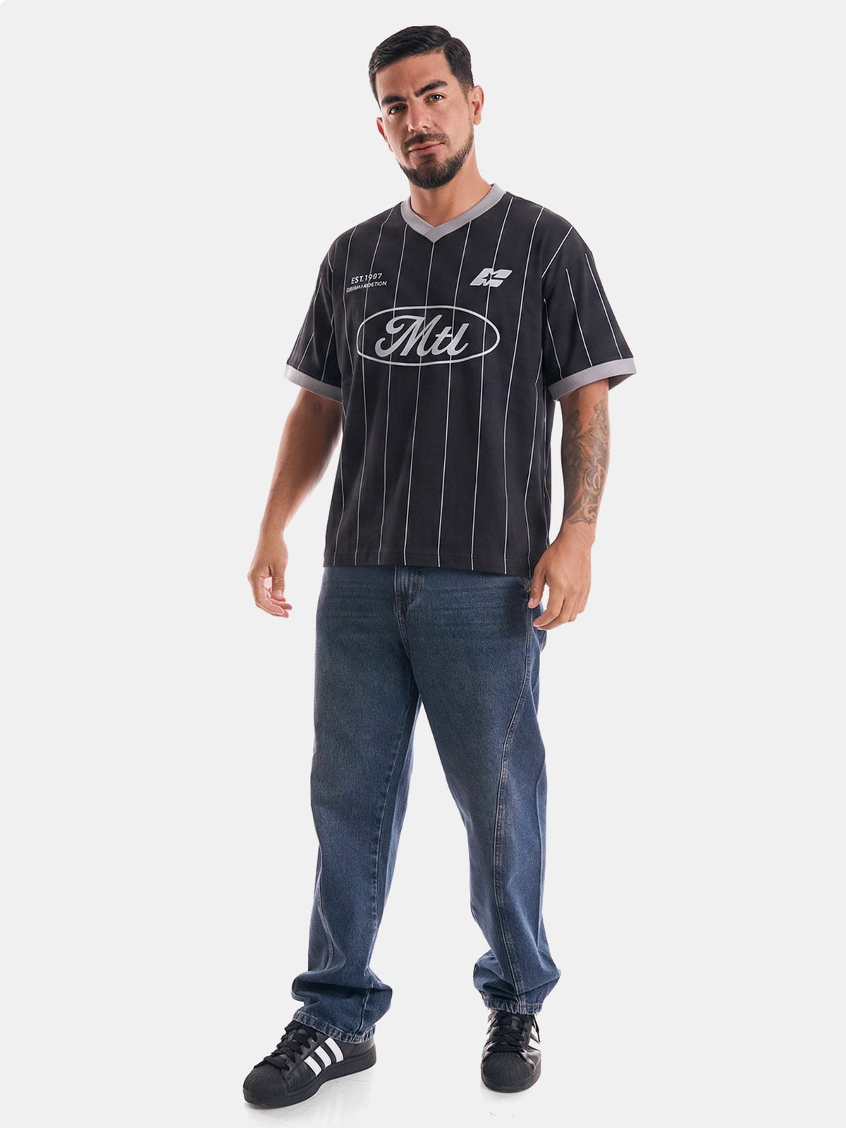 POLO BOXY FIT MANGA CORTA HOMBRE METAL JEANS ONE - 3