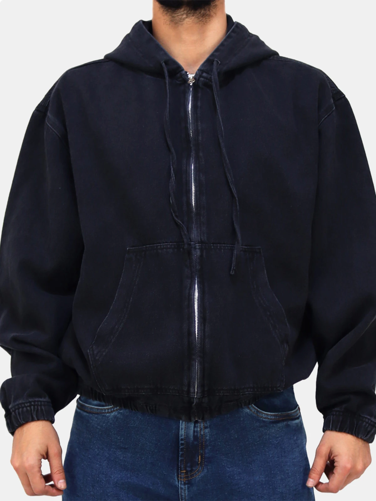 CASACA RELAXED FIT HOMBRE KAYRA MAN GRIS JEAN CAP - 1