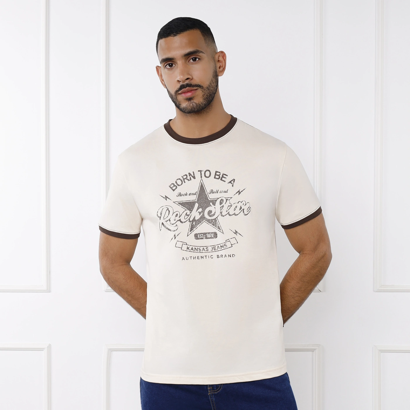 POLO MANGA CORTA HOMBRE KANSAS ECRU JHOAN - 1