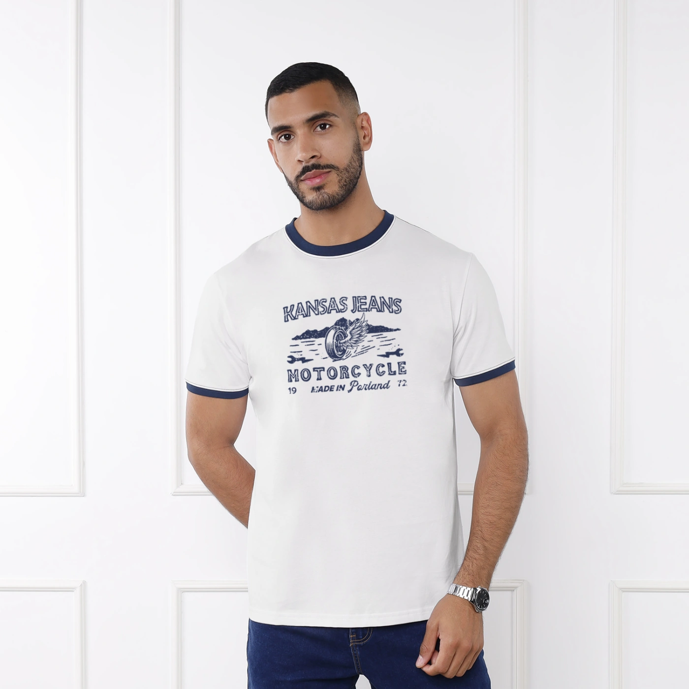 POLO MANGA CORTA HOMBRE KANSAS ECRU JHANS - 1