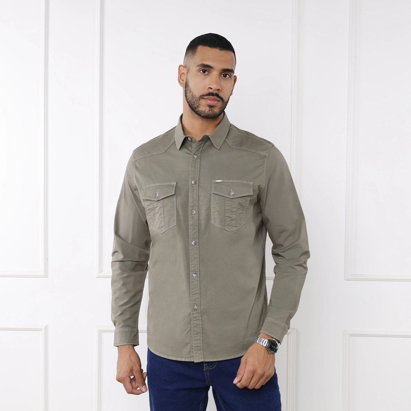 CAMISA MANGA LARGA REGULAR FIT HOMBRE KANSAS JACKSON - 1