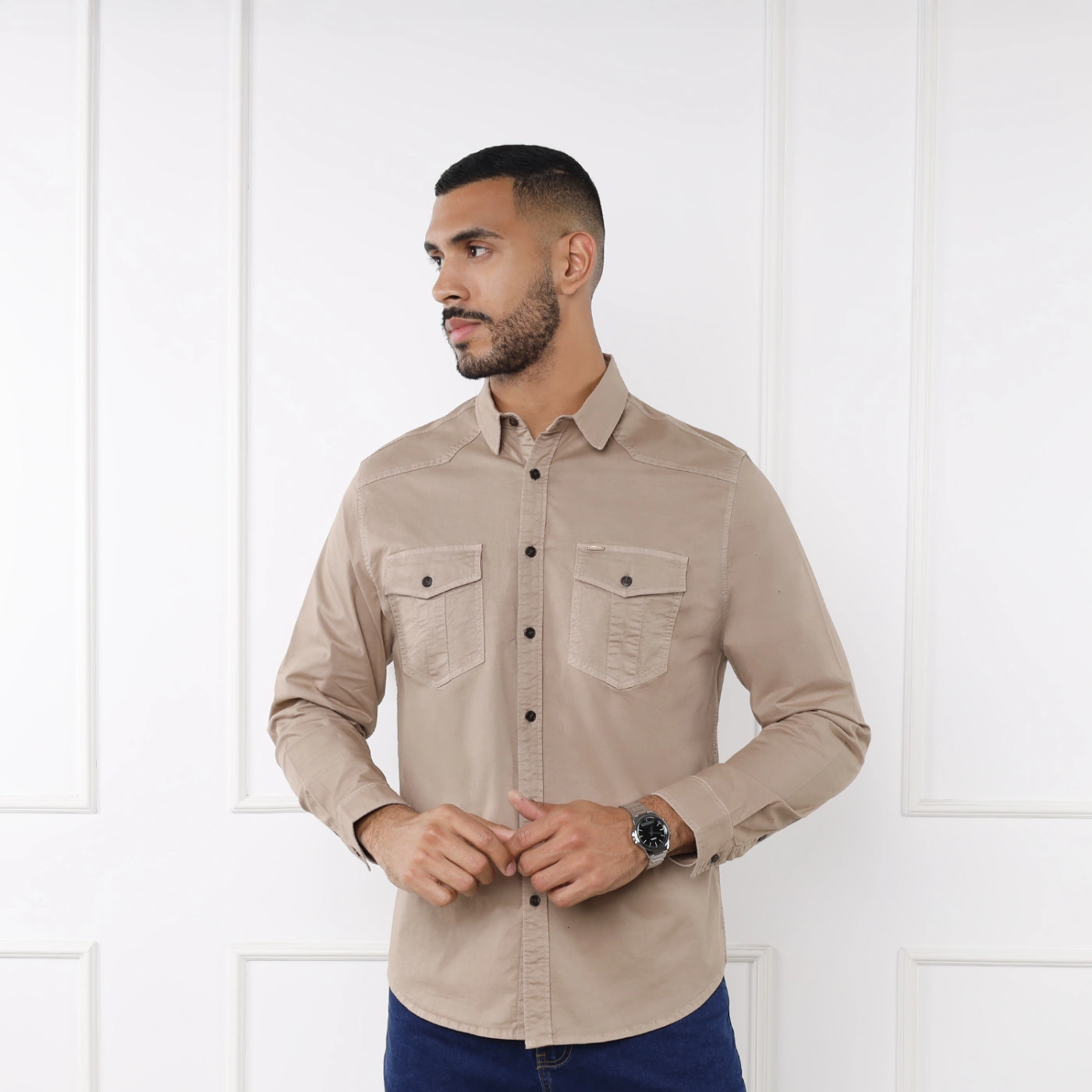 CAMISA MANGA LARGA REGULAR FIT HOMBRE KANSAS JACKSON - 1