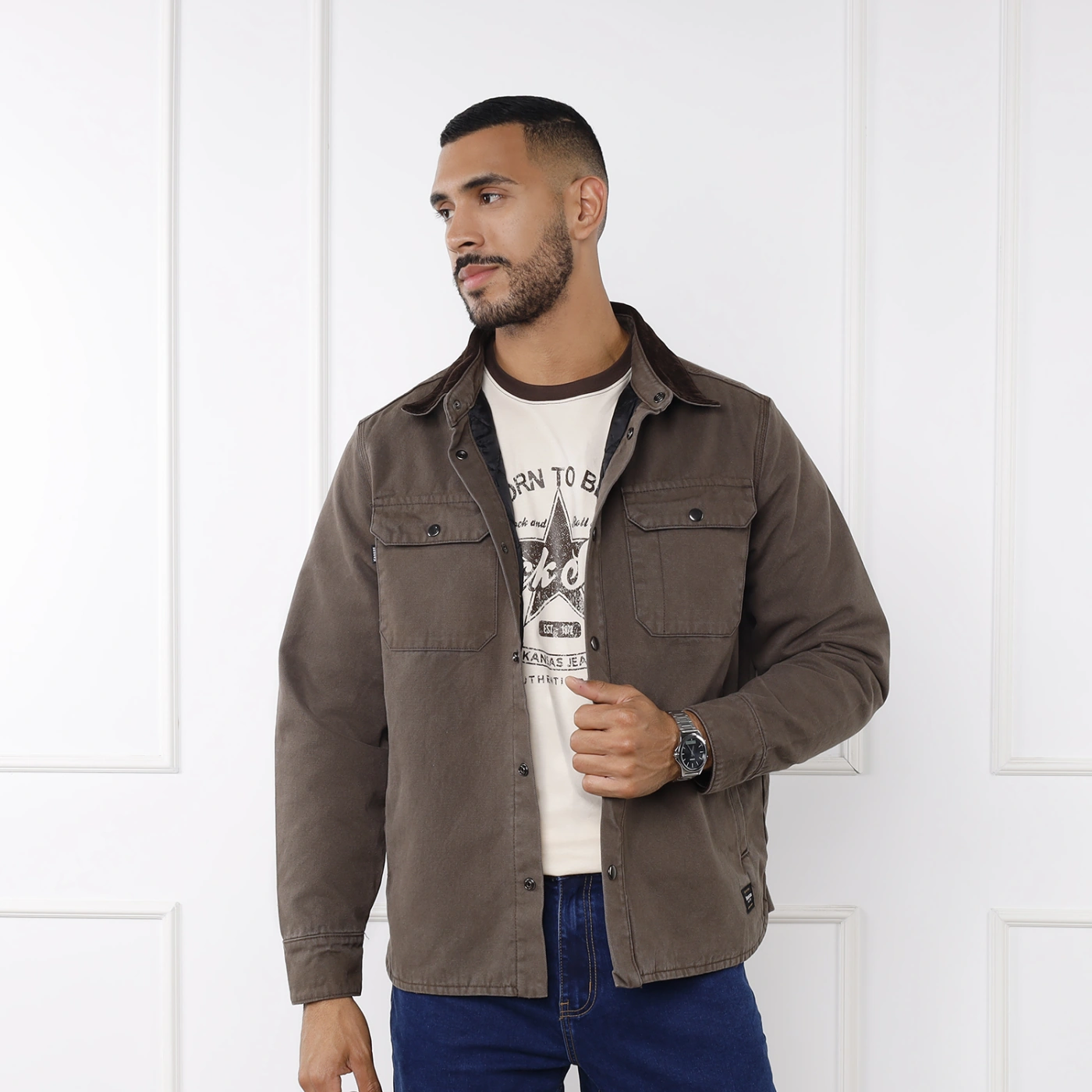CASACA REGULAR FIT HOMBRE KANSAS BEIGE DARIEL - 1