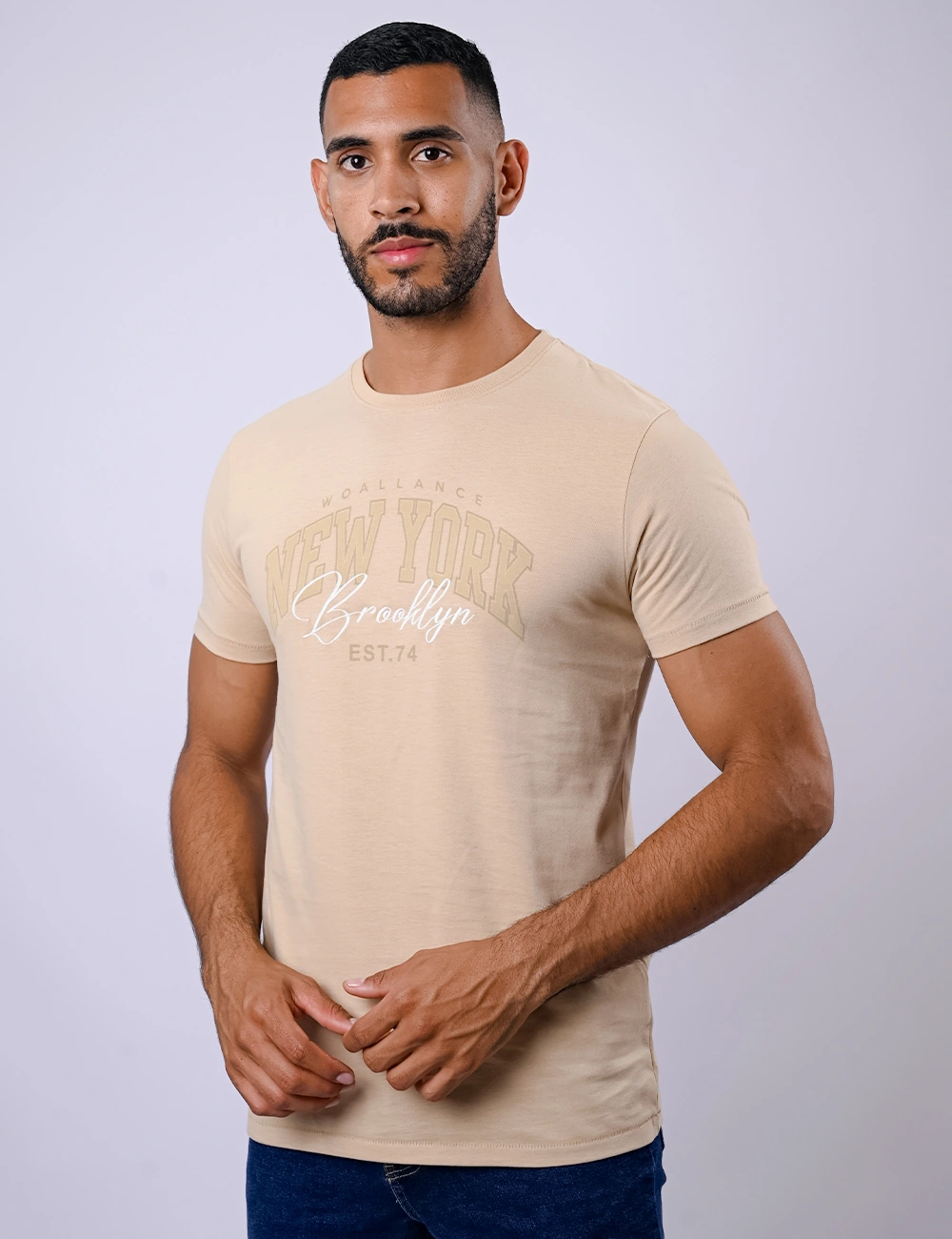 POLO MANGA CORTA HOMBRE WOALLANCE PREMIUM HONEY - 1