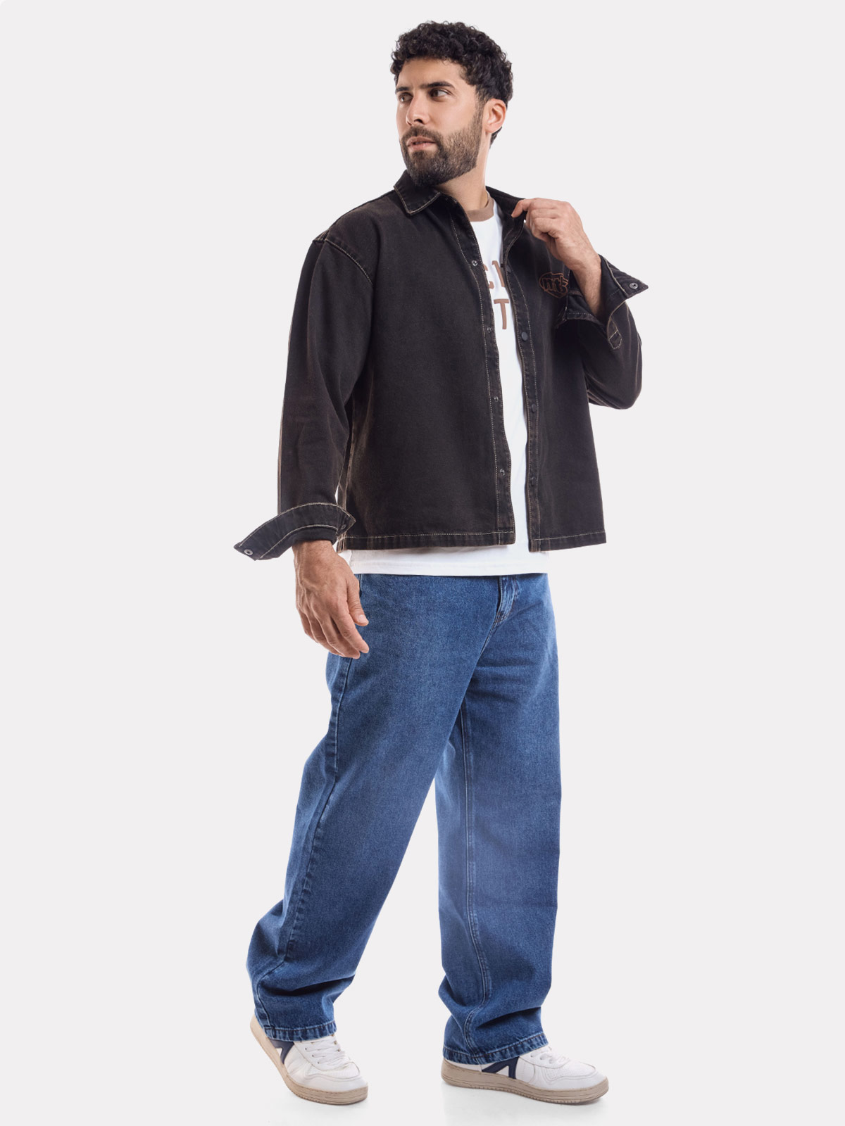 CASACA BOXY FIT MANGA LARGA HOMBRE METAL JEANS GARY - 3