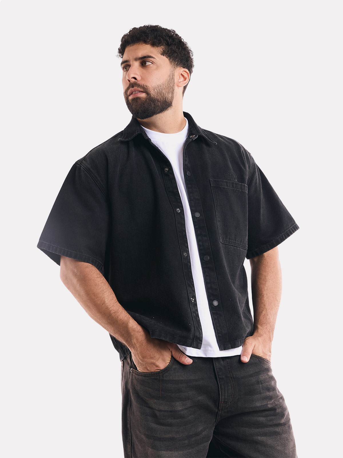 CAMISA MANGA CORTA BOXY FIT HOMBRE METAL JEANS LEX - 1