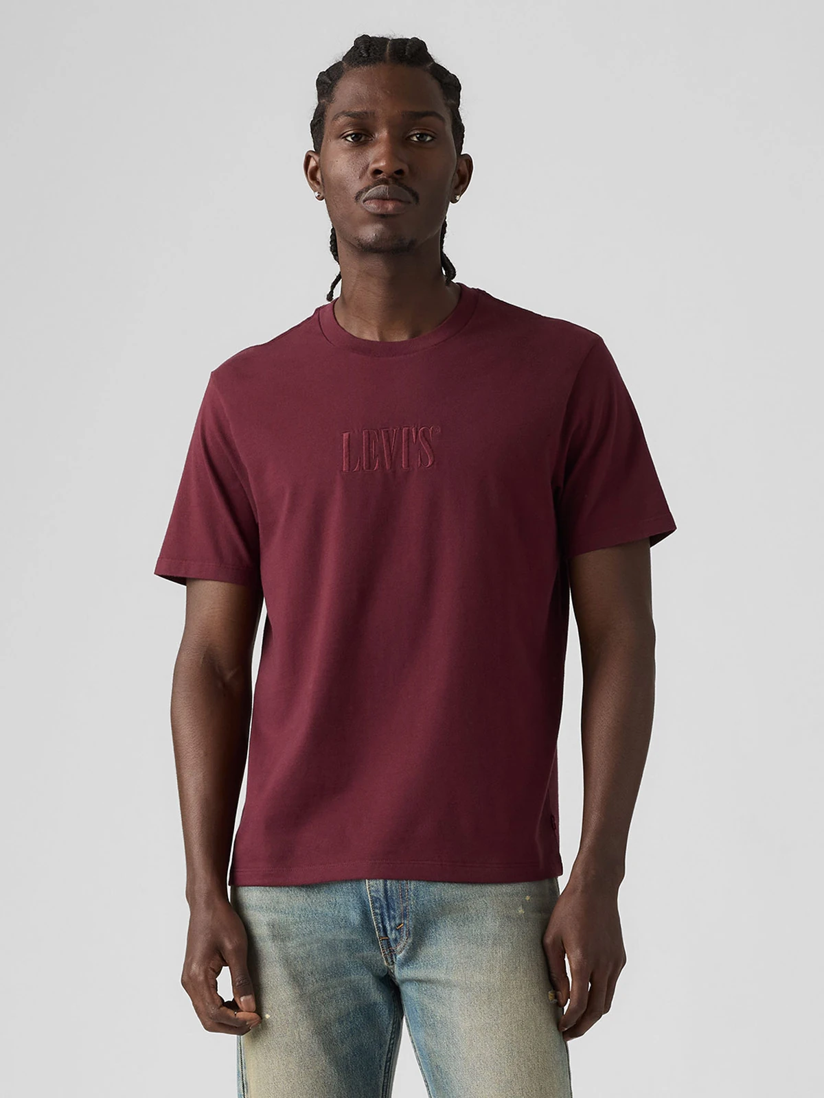 POLO MANGA CORTA ALGODÓN HOMBRE LEVIS BURDEO GRAPHIC CREWNECK - 1