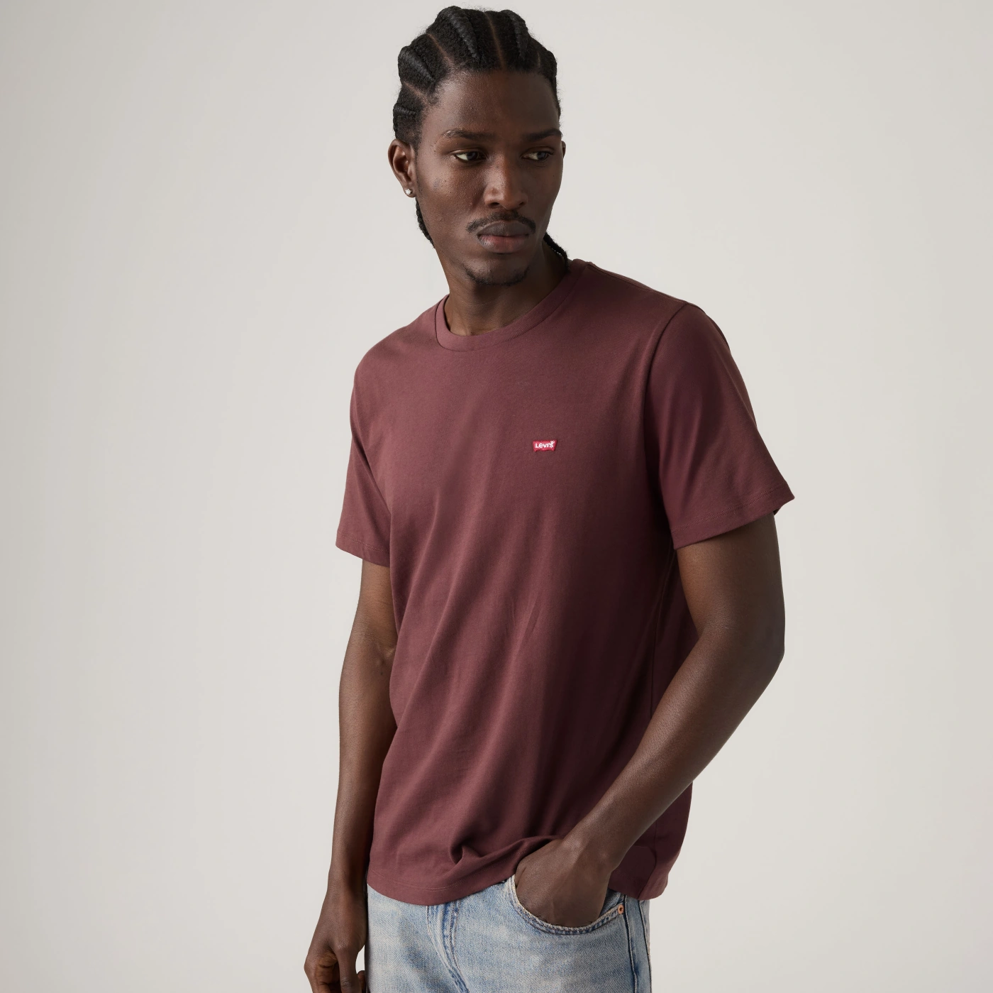 POLO MANGA CORTA ALGODÓN HOMBRE LEVIS BURDEO NON GRAPHIC TEE - 1