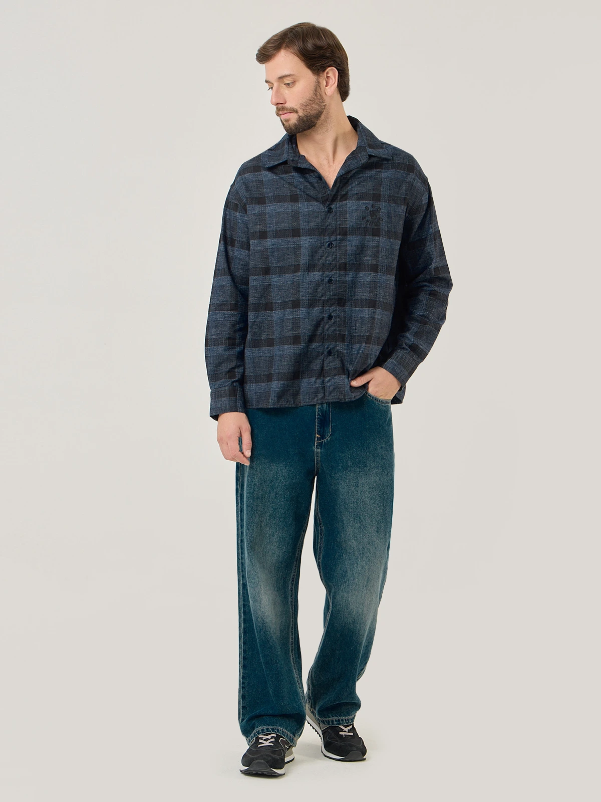 CAMISA MANGA LARGA ALGODÓN HOMBRE BARBADOS CUADROS - 5