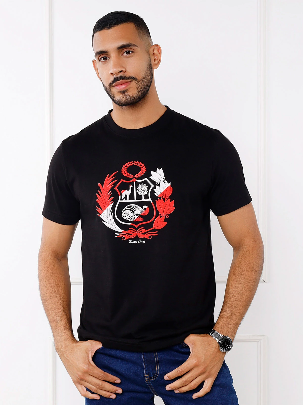 POLO REGULAR FIT MANGA CORTA HOMBRE KANSAS ESTAMPADO YAKU - 1