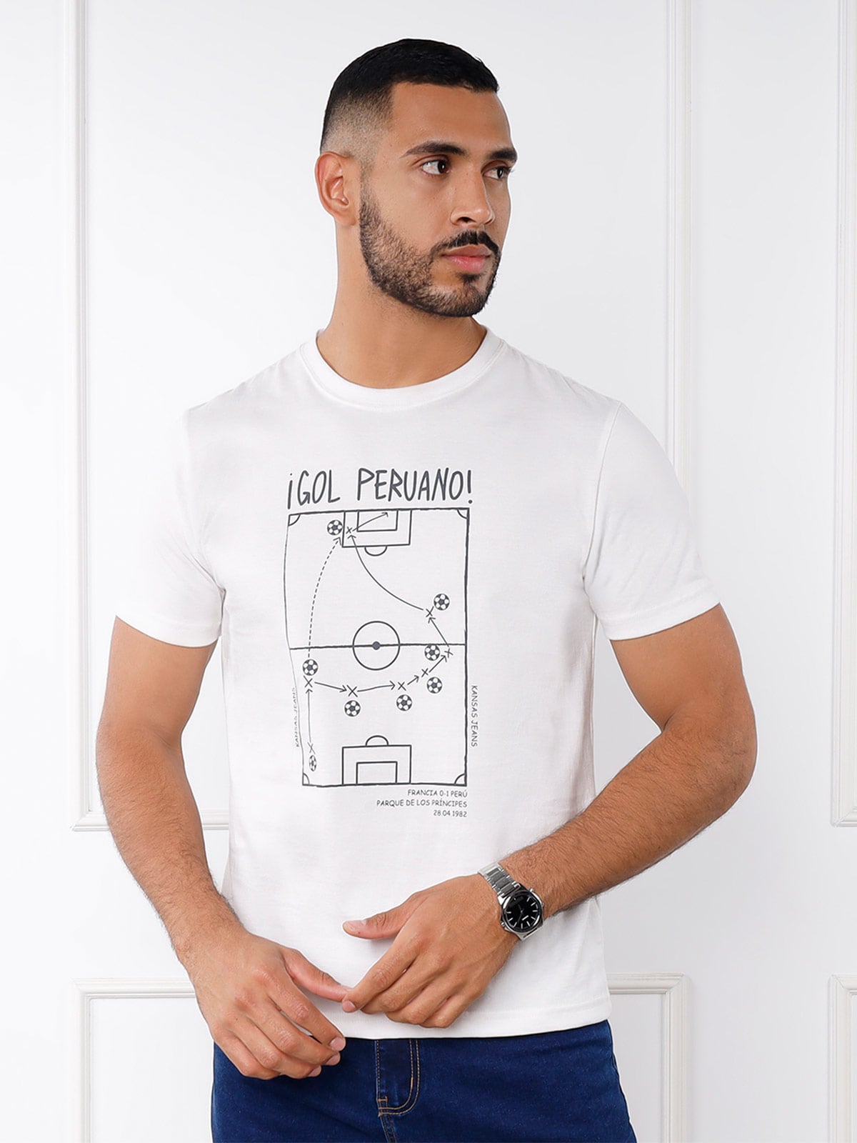 POLO REGULAR FIT MANGA CORTA HOMBRE KANSAS ESTAMPADO AURA - 1