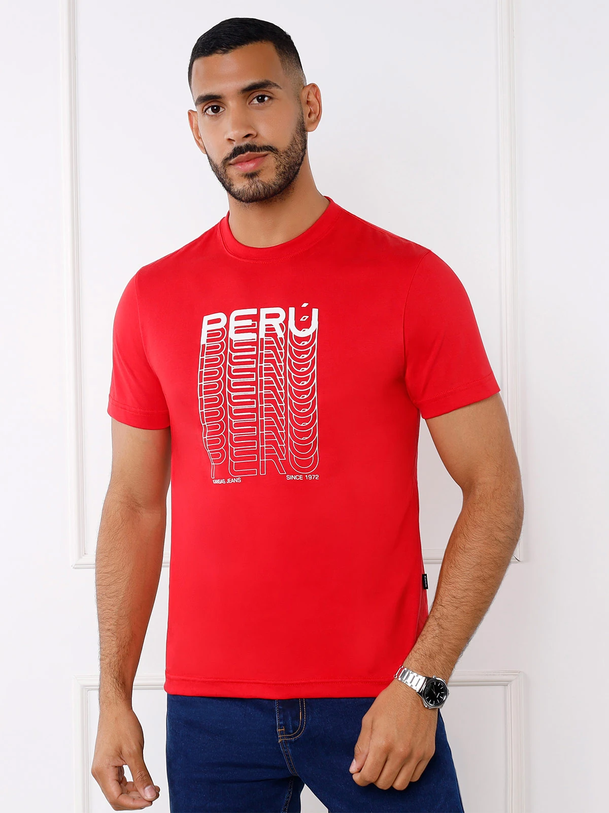 POLO REGULAR FIT HOMBRE MANGA CORTA KANSAS ESTAMPADO KLEY - 1