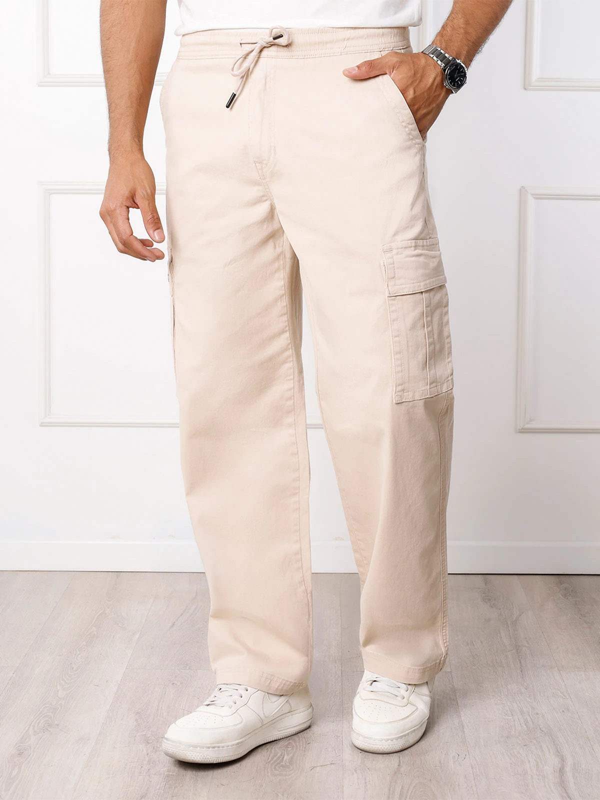 PANTALÓN BAGGY FIT HOMBRE KANSAS CARGO ALGODÓN VALENCIA - 1