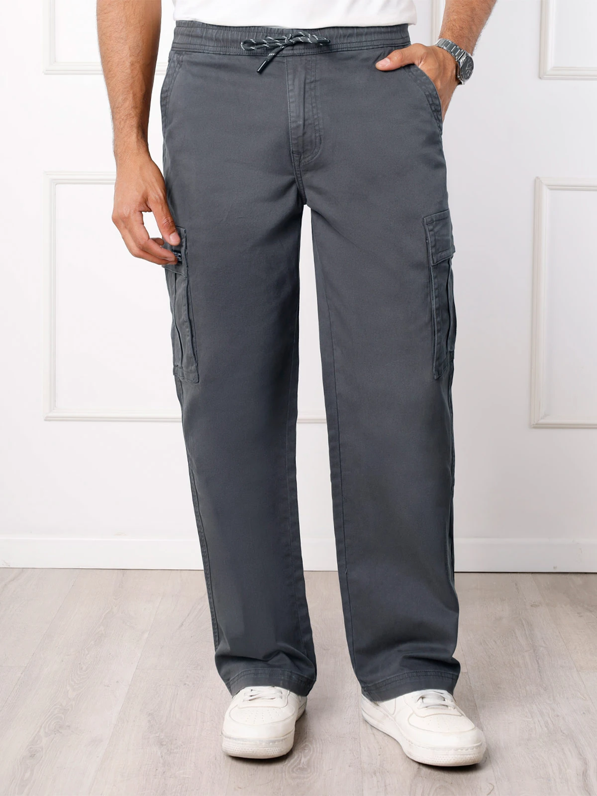 PANTALÓN BAGGY FIT HOMBRE KANSAS CARGO ALGODÓN VALENCIA - 1