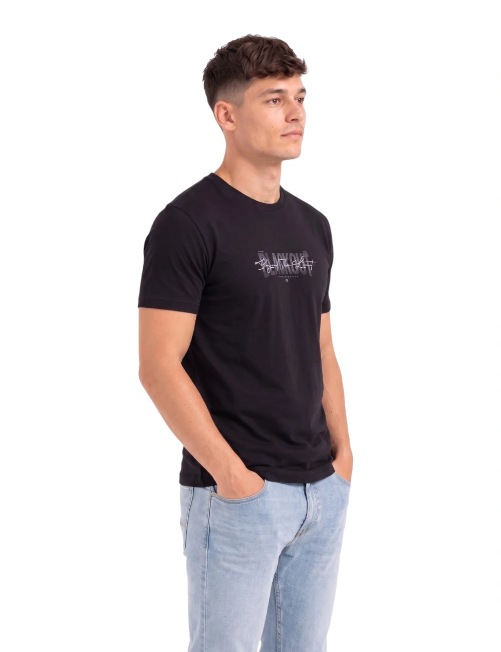 POLO MANGA CORTA ALGODÓN HOMBRE BLACKOUT CUELLO REDONDO - 3
