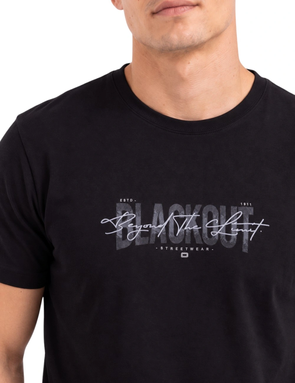POLO MANGA CORTA ALGODÓN HOMBRE BLACKOUT CUELLO REDONDO - 4
