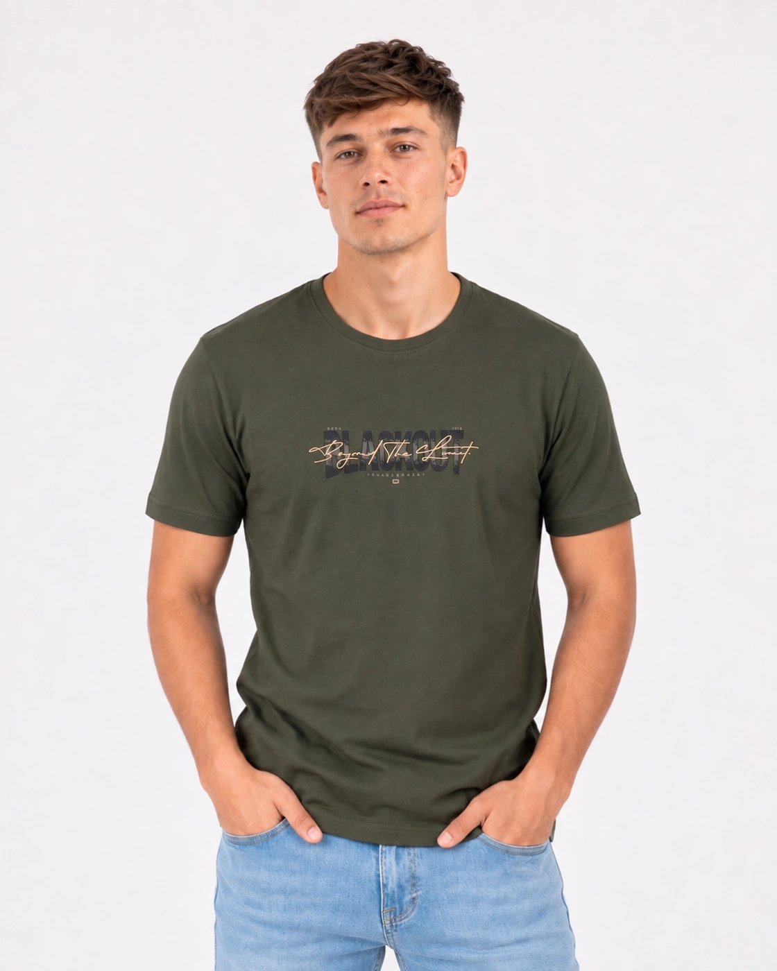POLO MANGA CORTA ALGODÓN HOMBRE BLACKOUT CUELLO REDONDO - 1