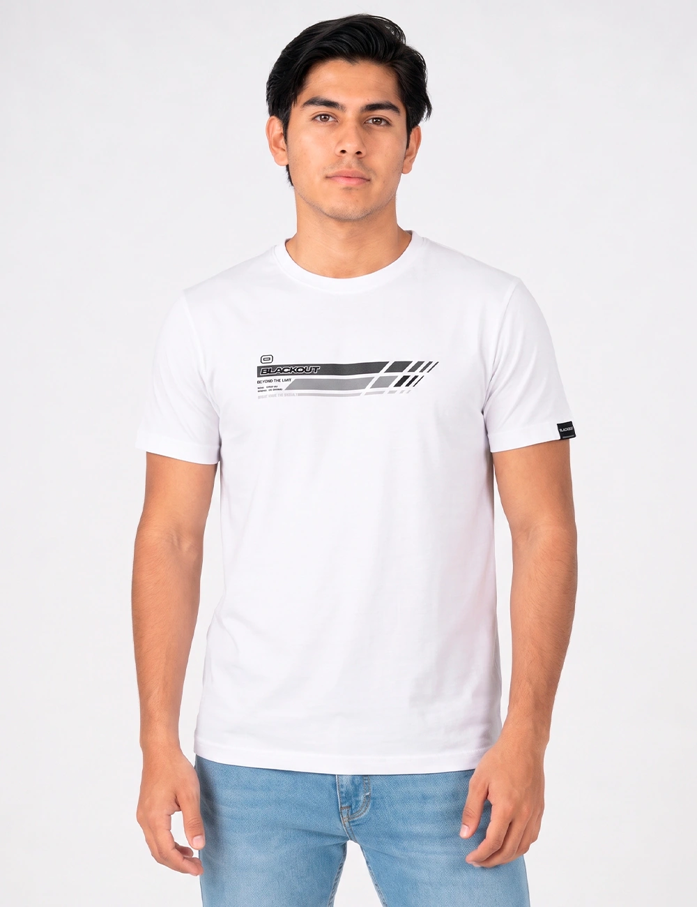 POLO MANGA CORTA ALGODÓN HOMBRE BLACKOUT CUELLO REDONDO - 1