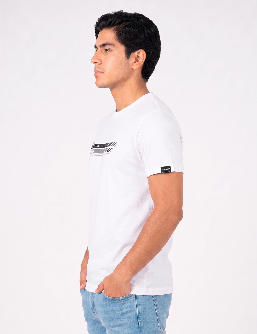 POLO MANGA CORTA ALGODÓN HOMBRE BLACKOUT CUELLO REDONDO - 2