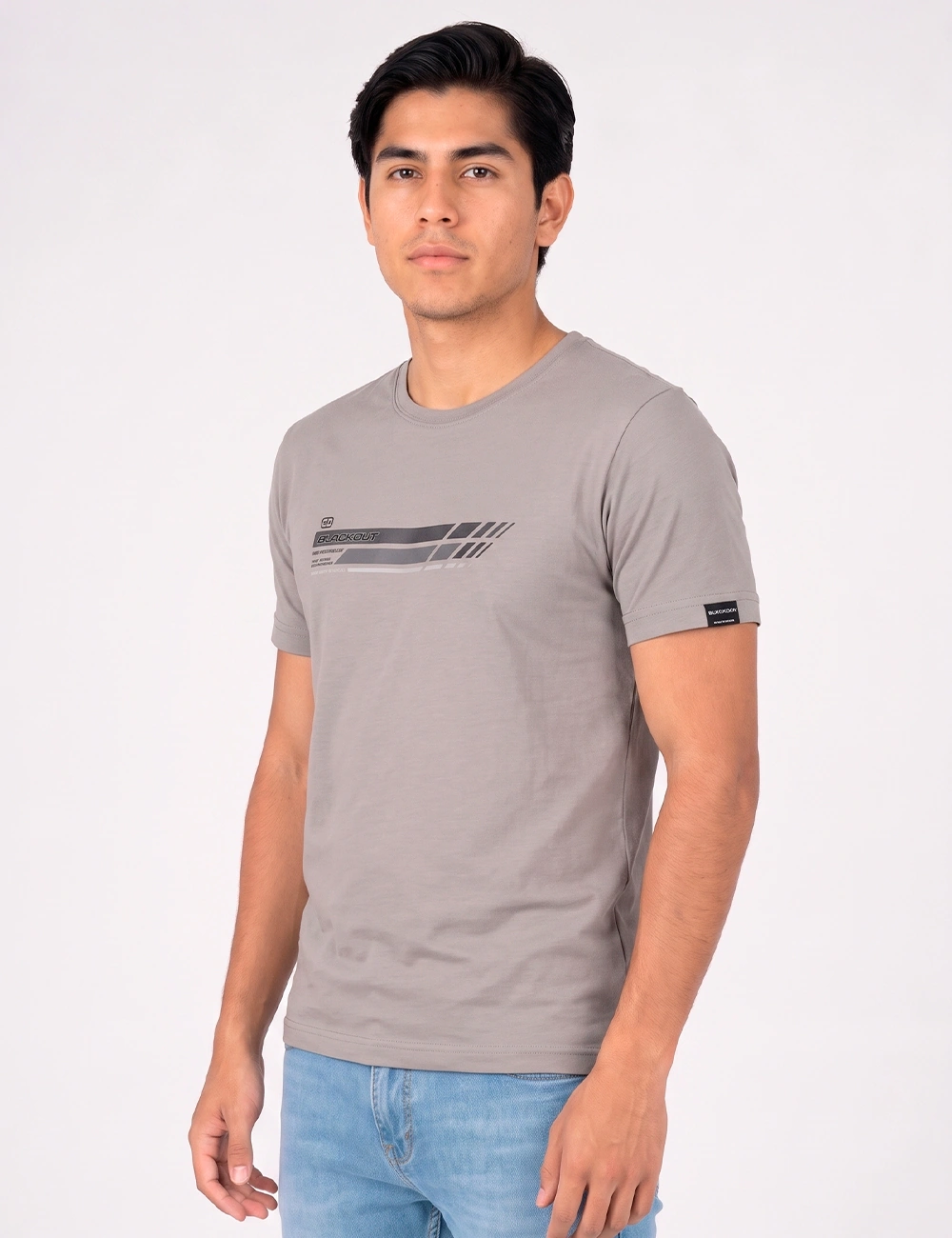 POLO MANGA CORTA ALGODÓN HOMBRE BLACKOUT CUELLO REDONDO - 3
