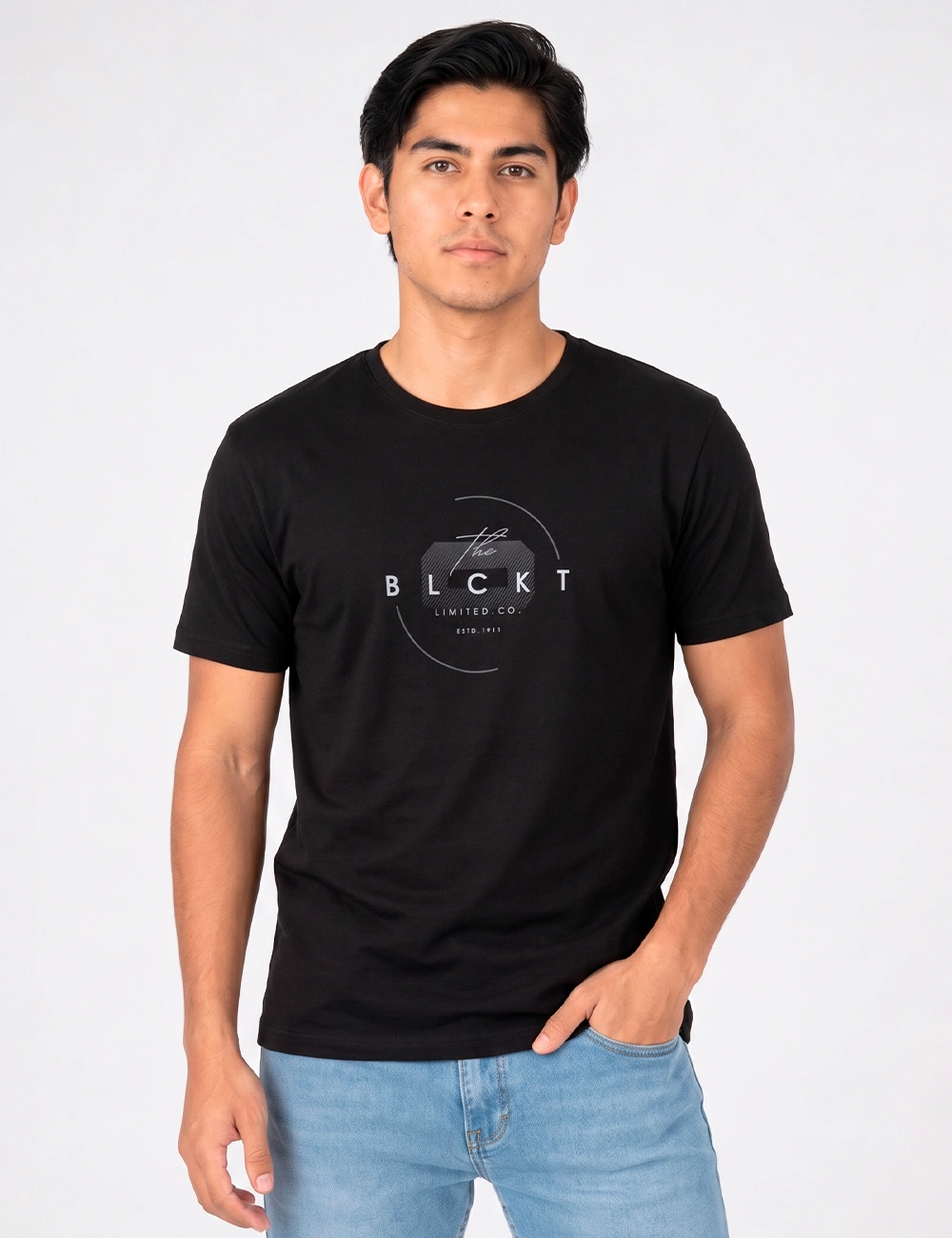 POLO MANGA CORTA ALGODÓN HOMBRE BLACKOUT CUELLO REDONDO - 1