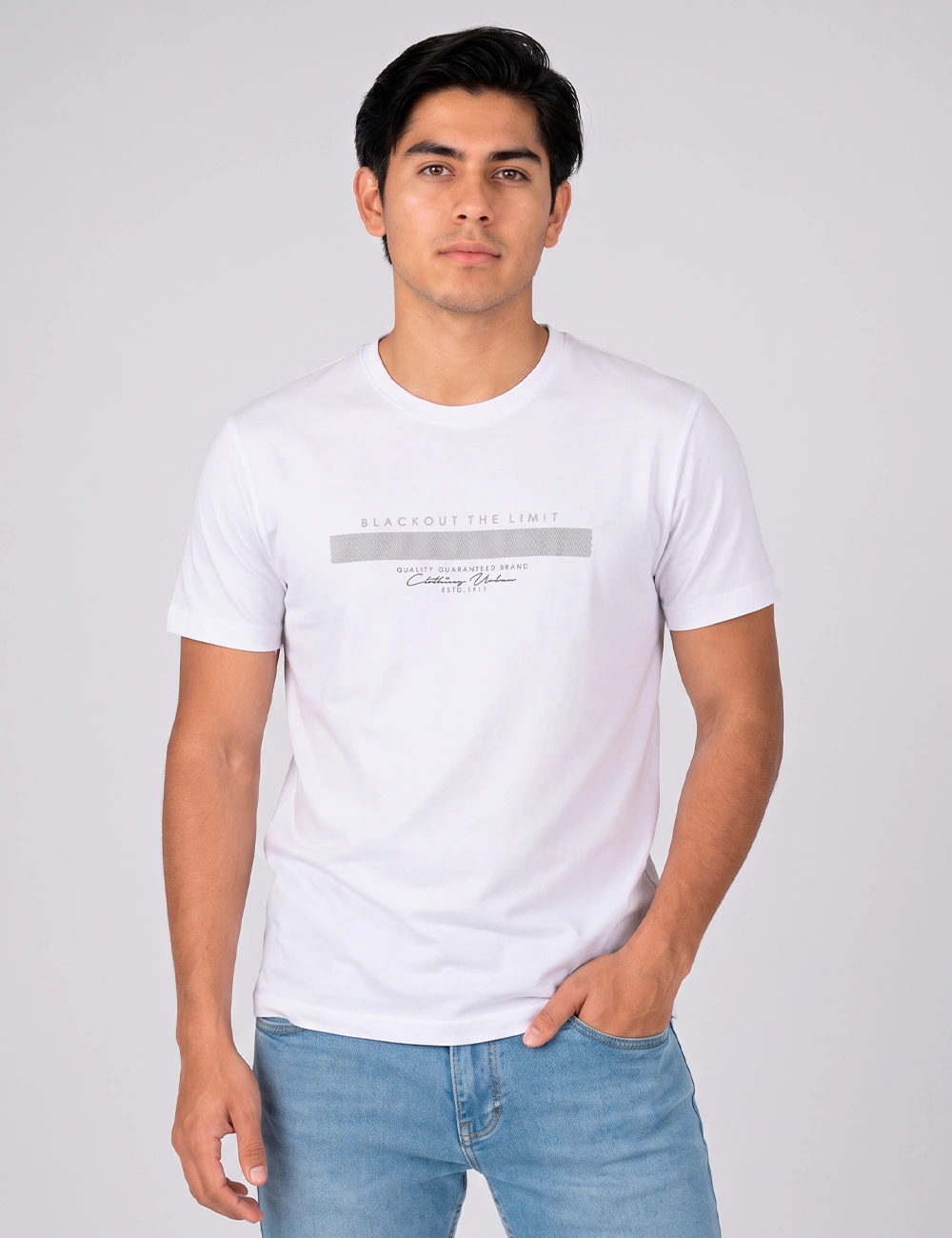 POLO MANGA CORTA ALGODÓN HOMBRE BLACKOUT CUELLO REDONDO - 1