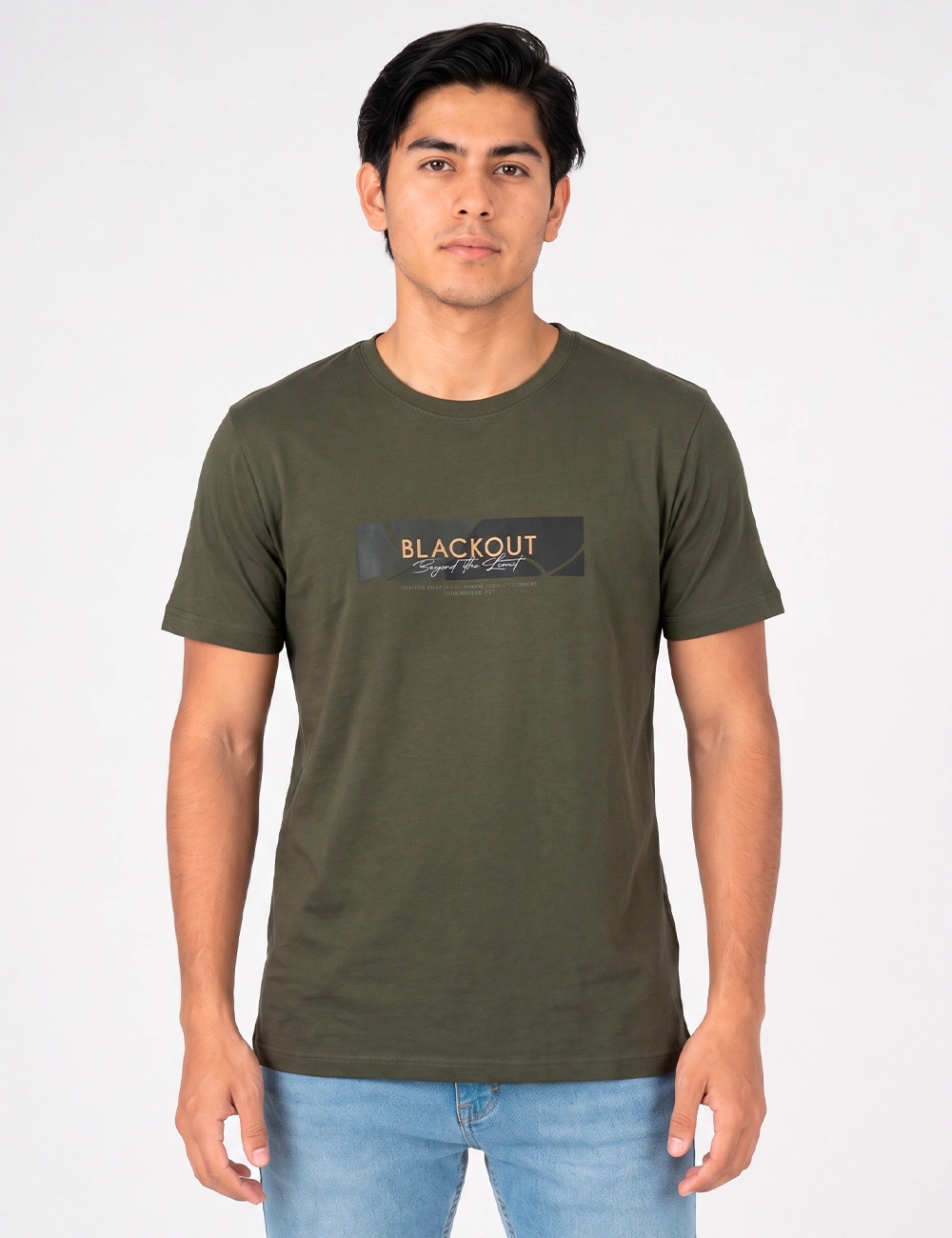 POLO MANGA CORTA ALGODÓN HOMBRE BLACKOUT CUELLO REDONDO - 1