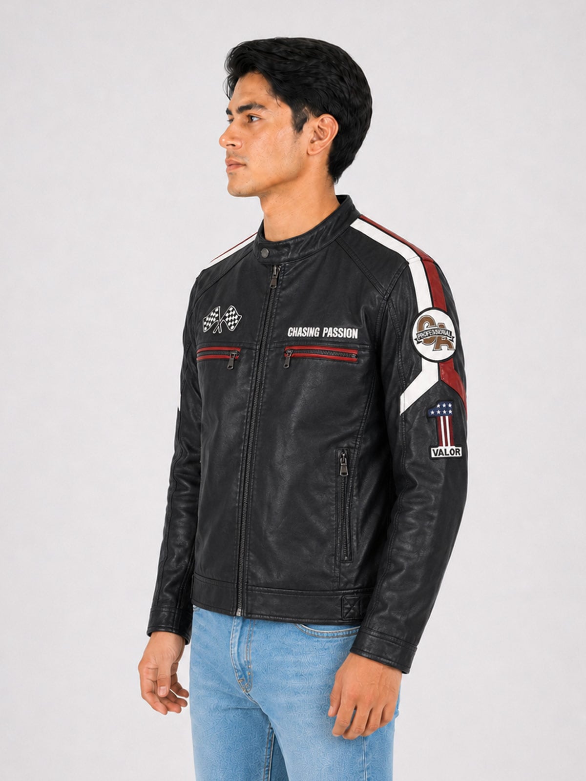 CASACA REGULAR FIT HOMBRE WOALLANCE CUERINA PUÑO REDONDO CIERRE - 3