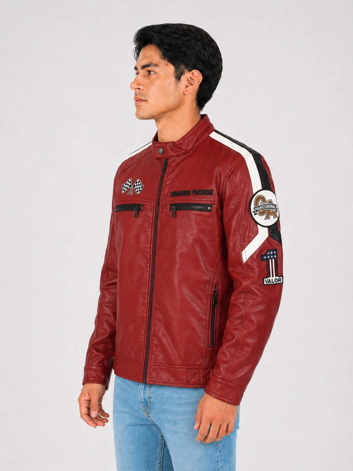 CASACA REGULAR FIT HOMBRE WOALLANCE CUERINA PUÑO REDONDO CIERRE  - 3