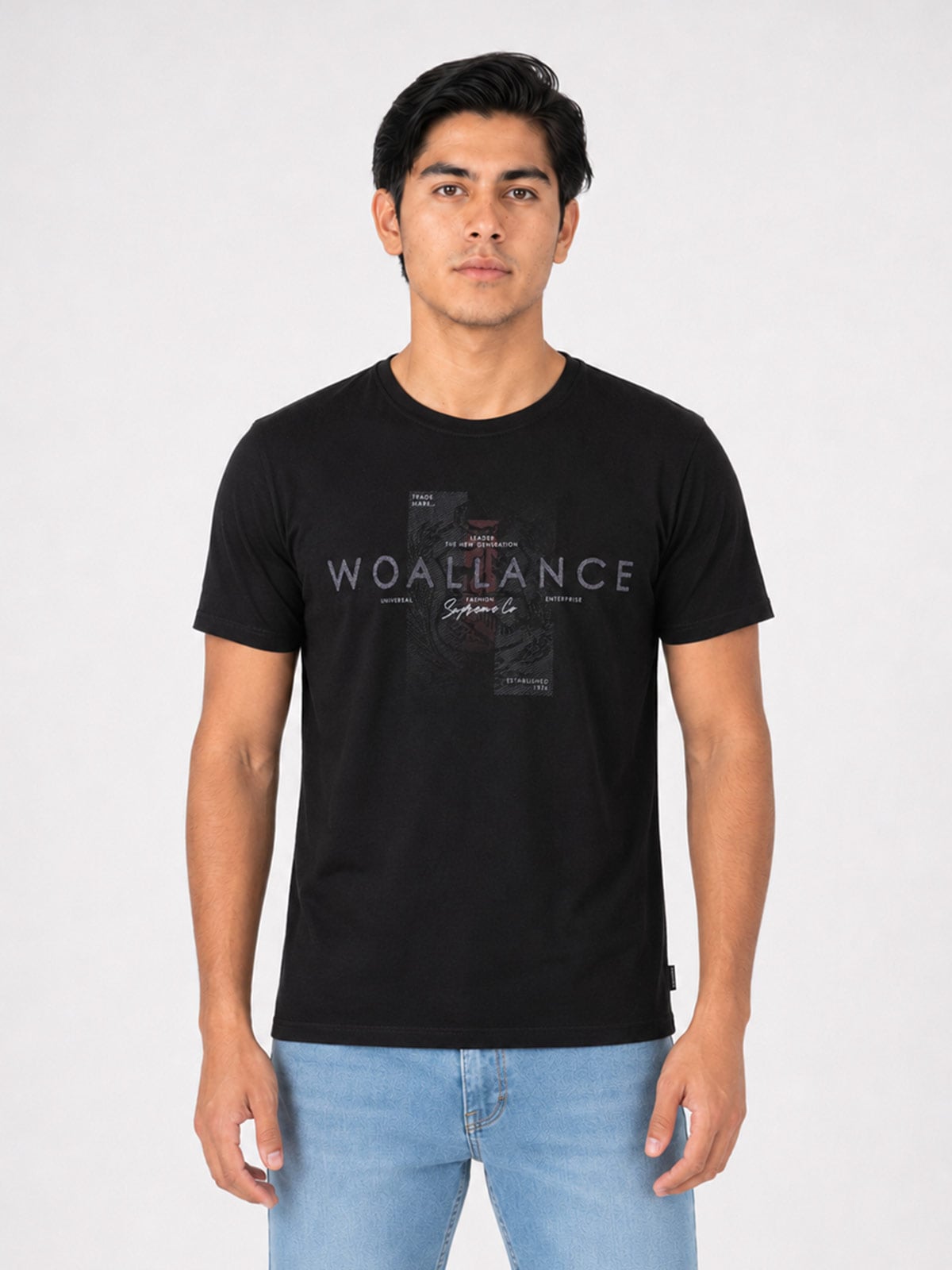 POLO REGULAR FIT MANGA CORTA HOMBRE WOALLANCE ALGODÓN CUELLO REDONDO CLÁSICO - 1