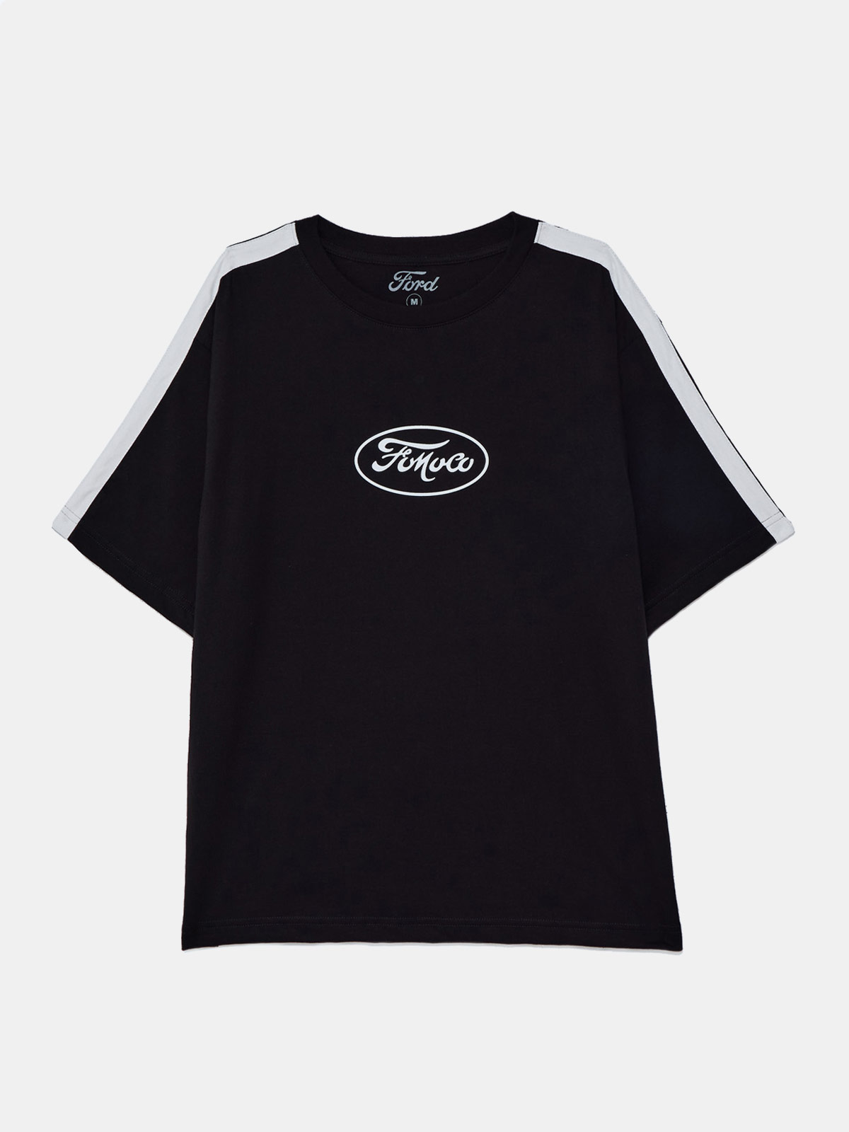 POLO MANGA CORTA ALGODÓN HOMBRE INDEX OVERSIZE FORD NEGRO - 1