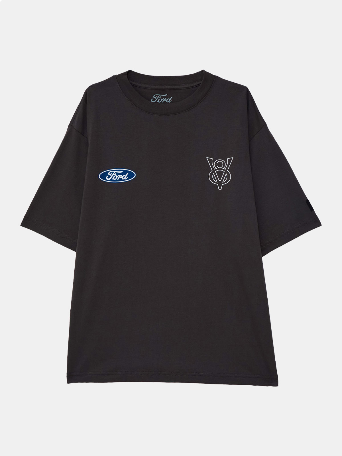 POLO MANGA CORTA ALGODÓN HOMBRE INDEX OVERSIZE FORD GRIS - 1
