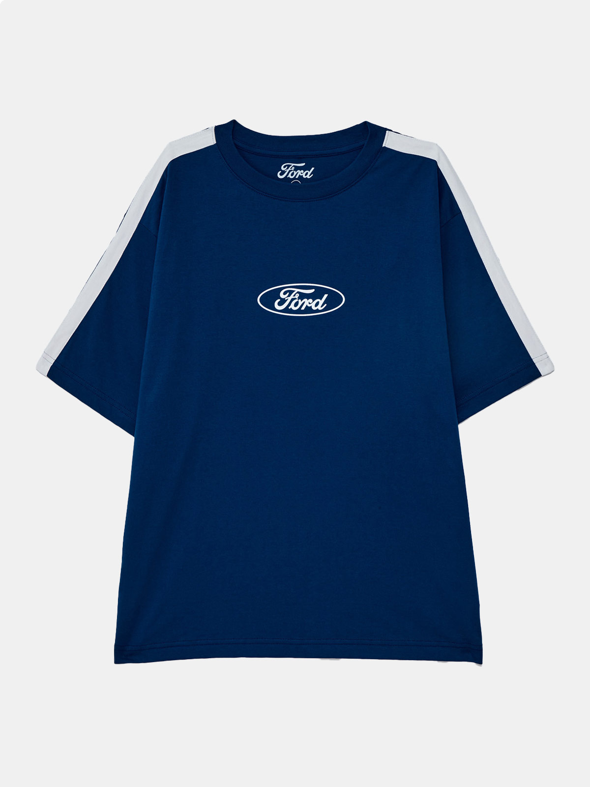 POLO MANGA CORTA ALGODÓN HOMBRE INDEX OVERSIZE FORD AZUL - 1
