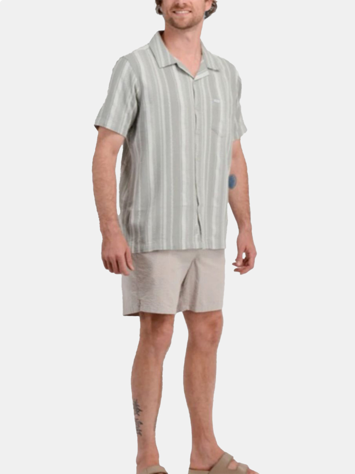 CAMISA MANGA CORTA HOMBRE O'NEILL BOLSILLOS JAQUARD JADEITE - 3