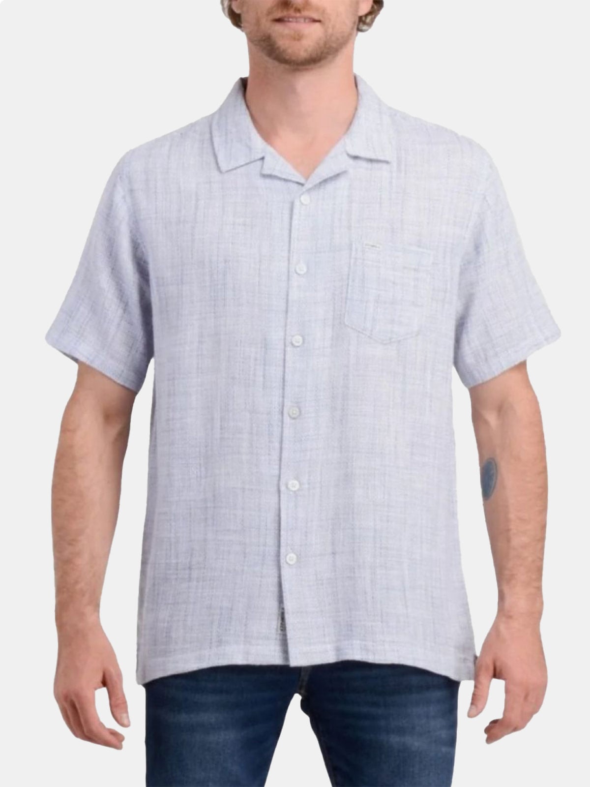 CAMISA MANGA CORTA HOMBRE O'NEILL BOLSILLOS JAQUARD  - 1