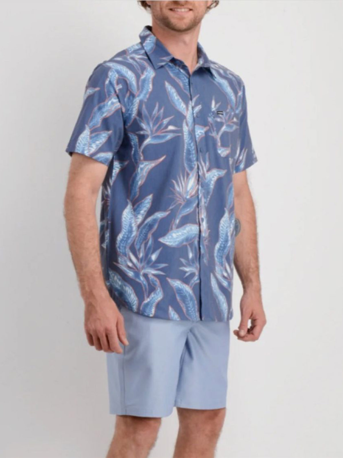 CAMISA MANGA CORTA HOMBRE O'NEILL BOLSILLO TROPICAL BLUE - 3