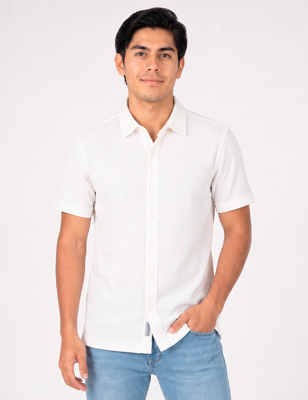 CAMISA MANGA CORTA ALGODÓN HOMBRE WOALLANCE ALEXIS - 1
