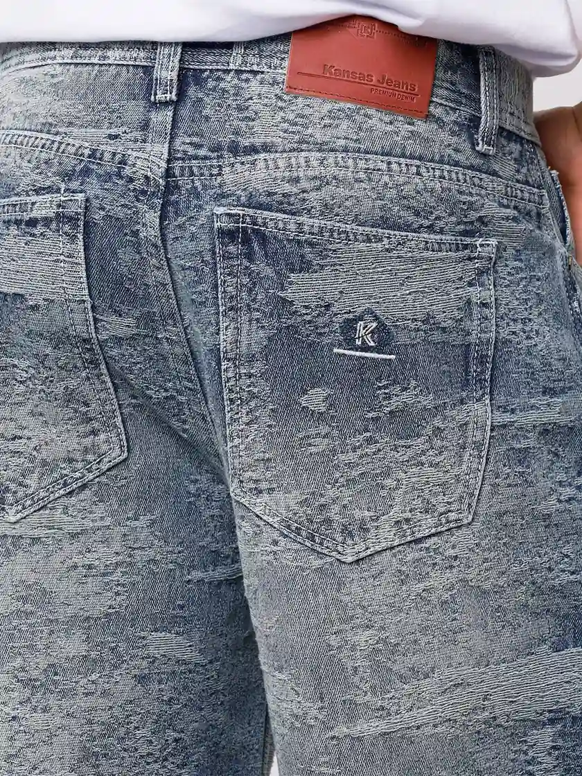 JEANS ALGODÓN BAGGY HOMBRE KANSAS CELESTE - 4